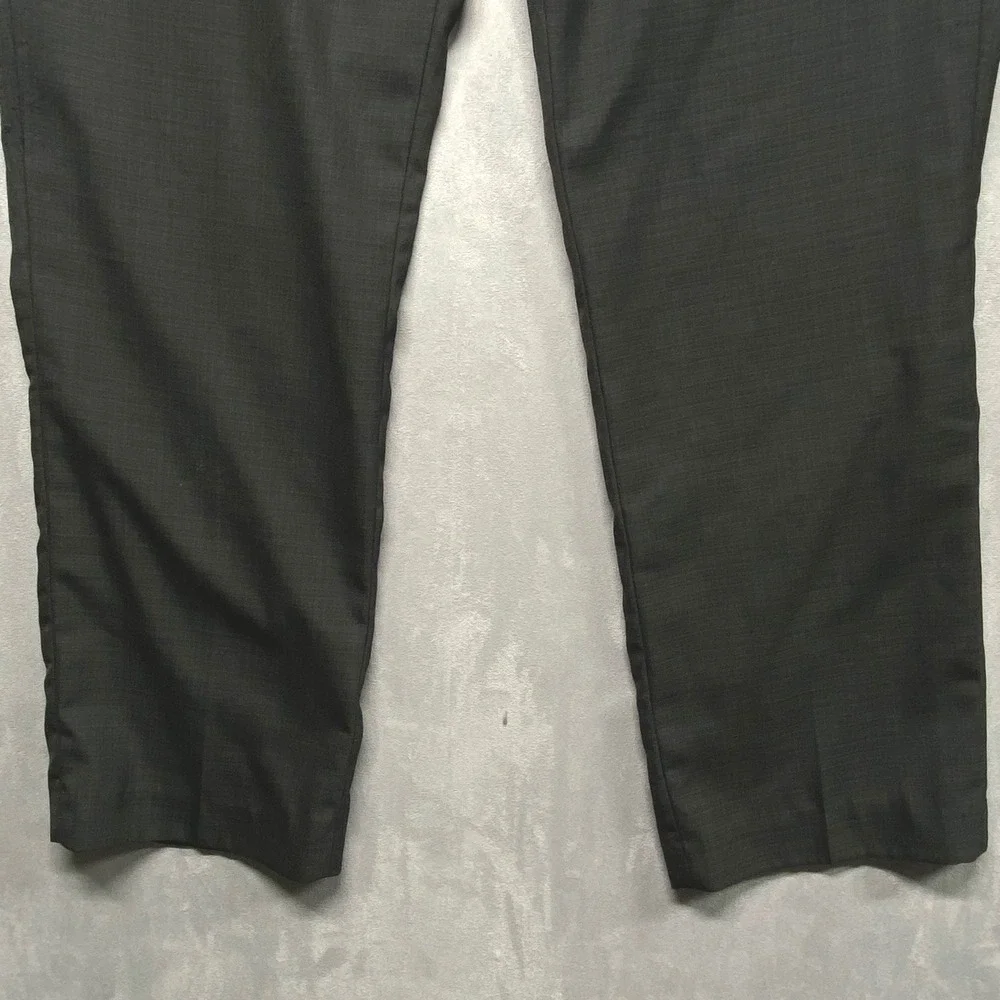Eddie Domani Mens Dress Pants Flat Front Straight Leg Size 36x30‎ Charcoal